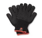 Grillhandschuh-Set - mit Silikon-Griffflächen, Schwarz (L/XL)