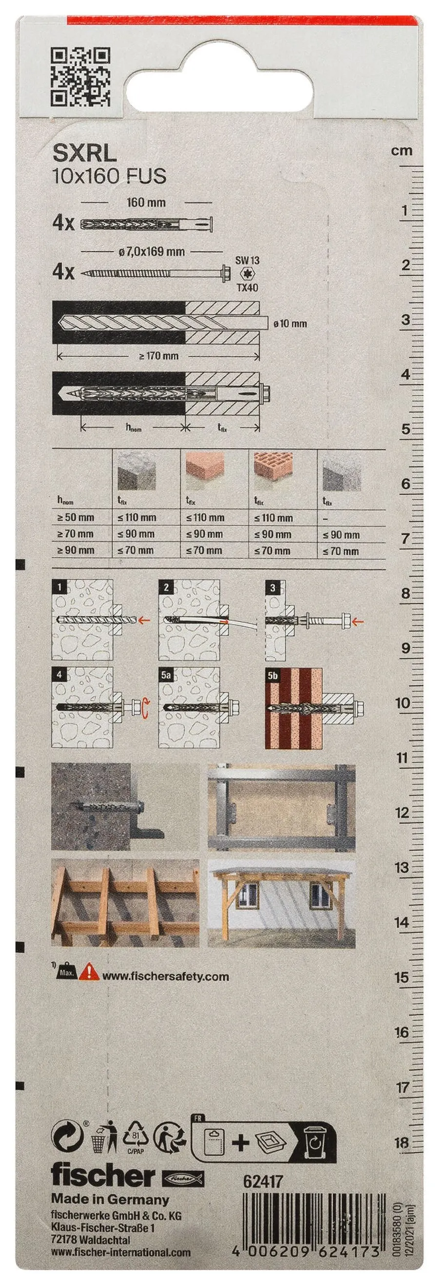 Langschaftd&uuml;bel SXRL 10 x 160 FUS K