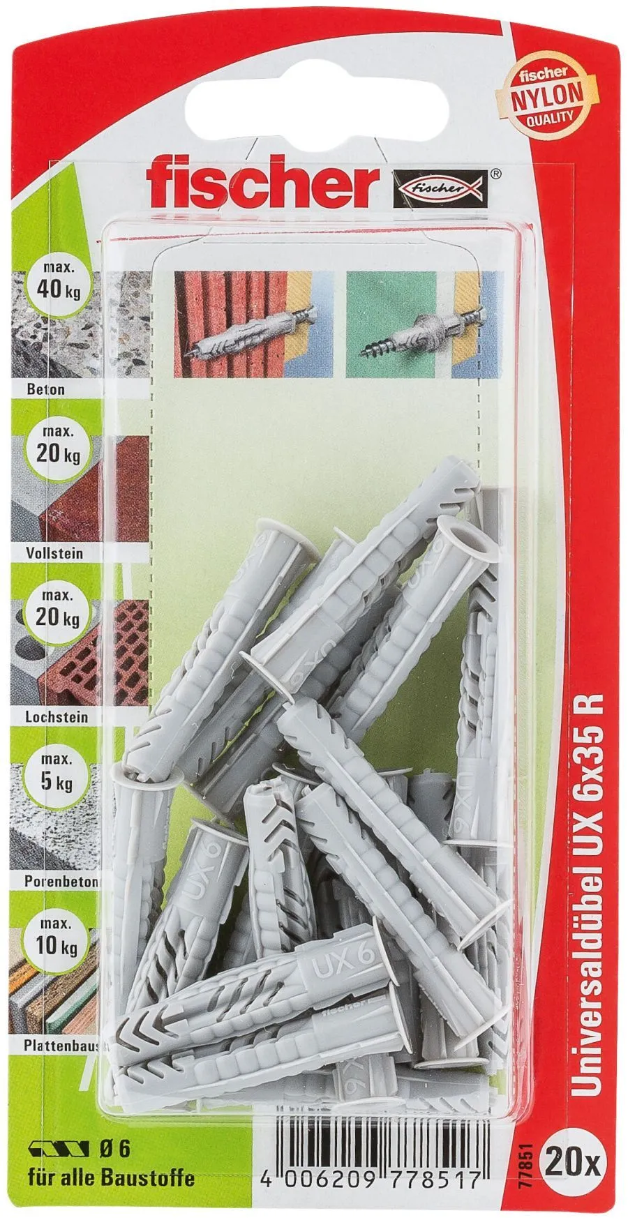 Universald&uuml;bel UX 6 x 35 R K