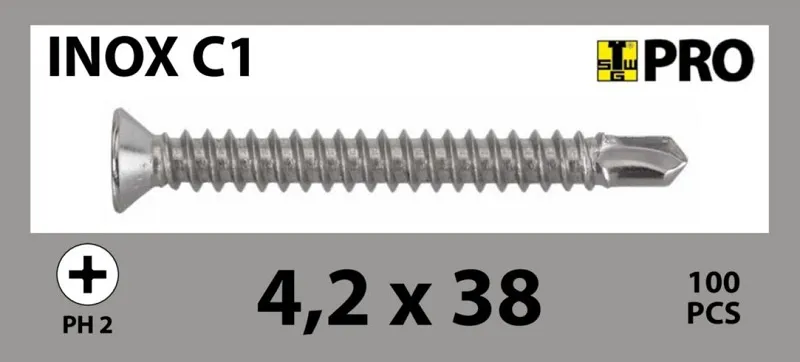 4,2 x 38 mm Bohrschraube C1 PH