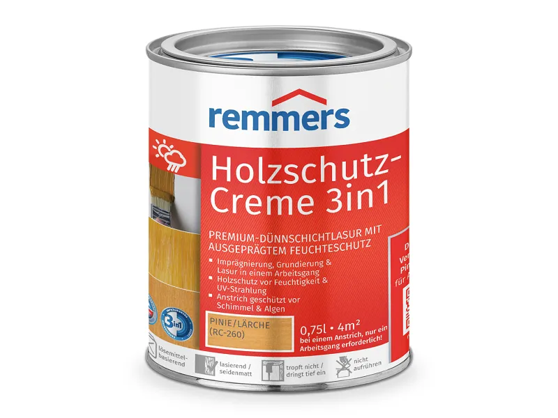 remmers Holzschutz-Creme 3in1, 5,0 l