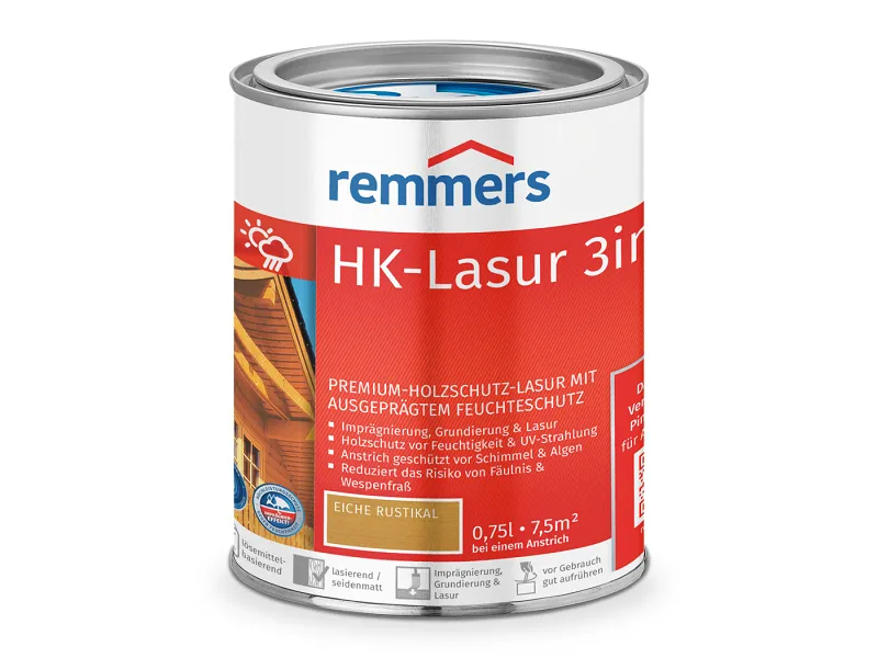 HK-Lasur 3in1 (plus)  Eiche Rust.  0,75l