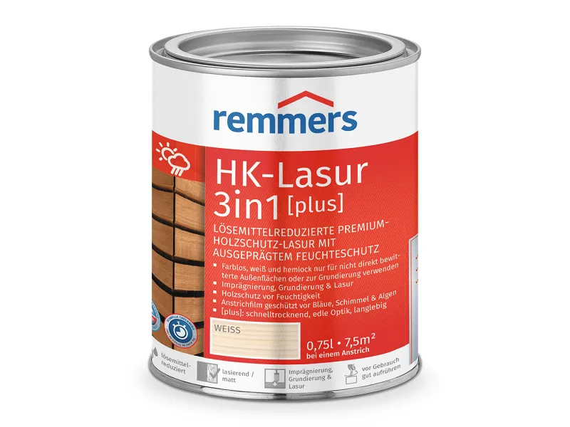 HK-Lasur 3in1 (plus) Weiss  2,5 l.