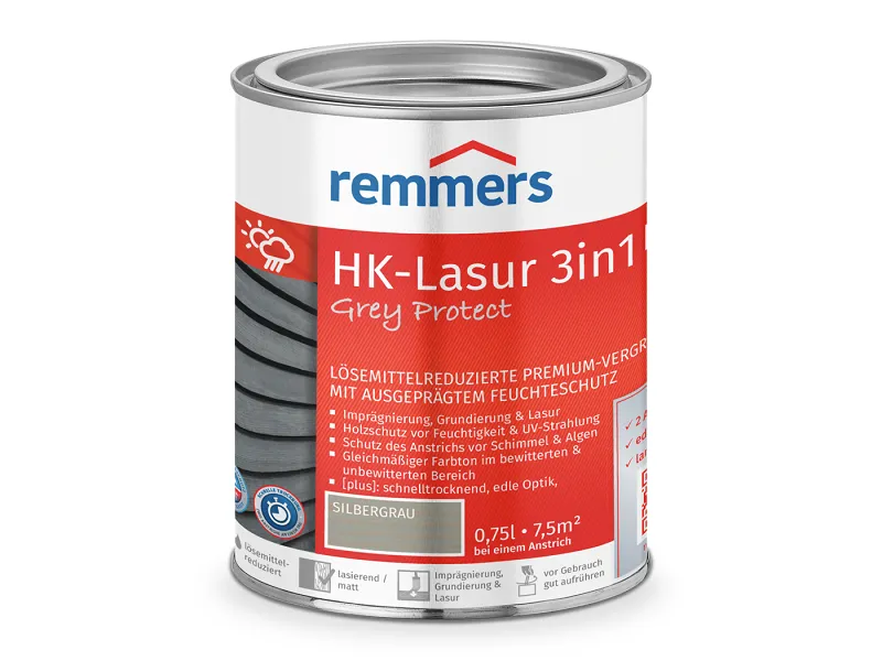 HK-Lasur  3in1 (plus) Silbergrau  10 l.