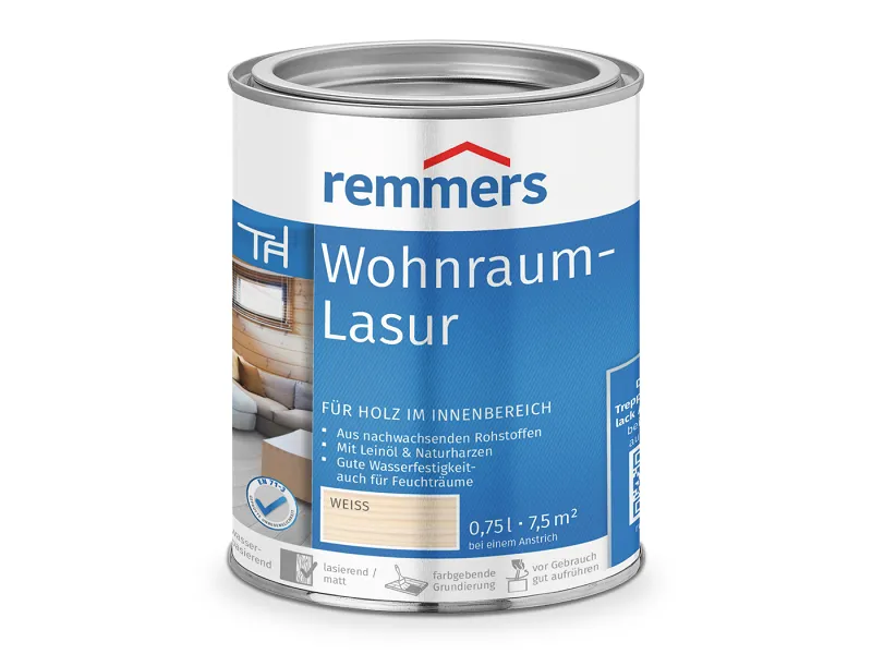 Wohnraum-Lasur Wei&szlig; 0,75 L