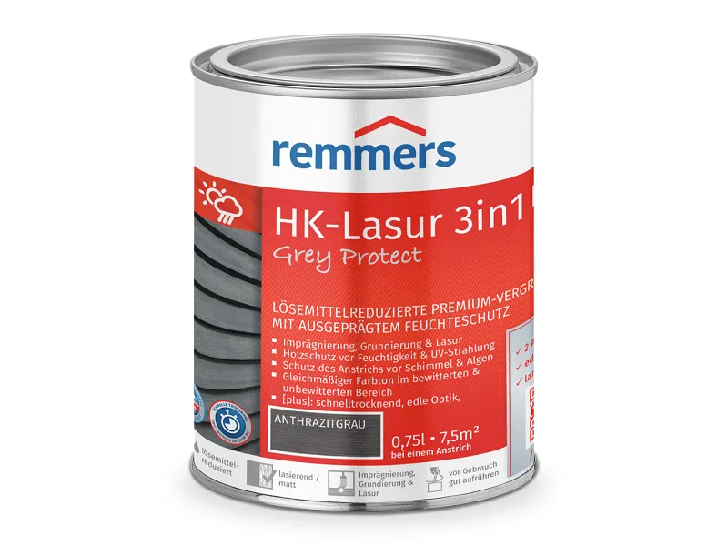 HK-Lasur 3in1 (plus) Anthrazitgrau 10 L