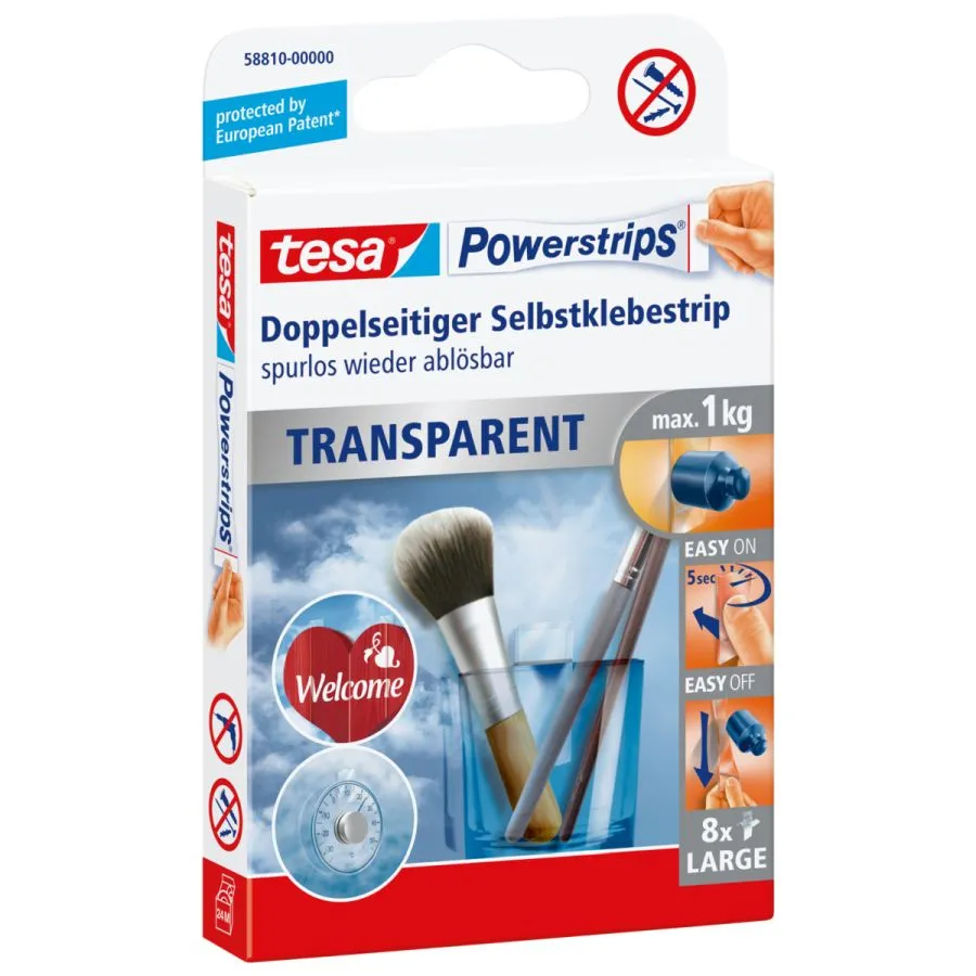 Tesa Power Strip Transparent Large