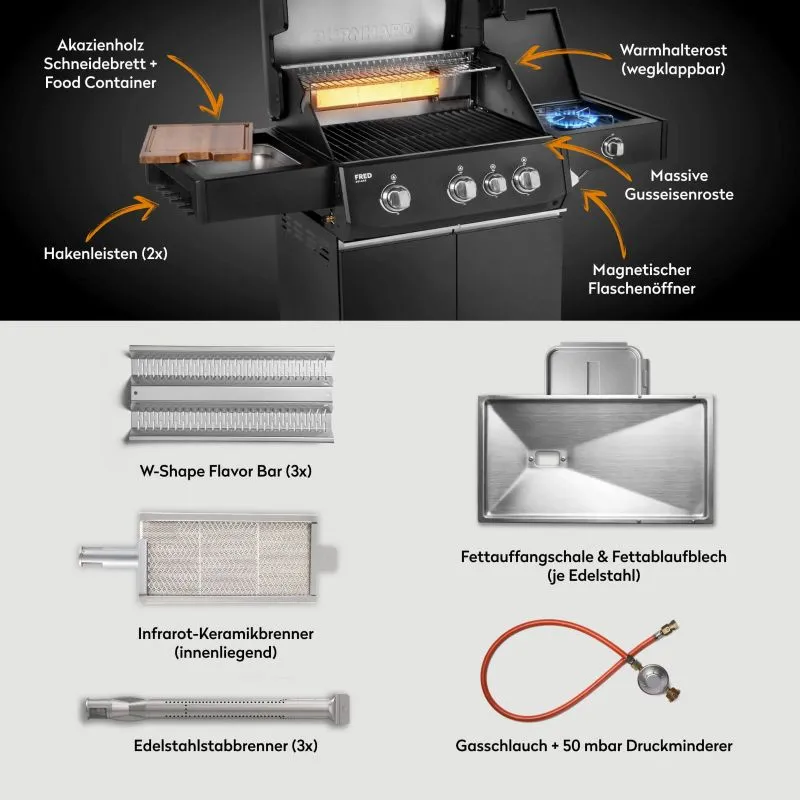 BURNHARD FRED Gasgrill Deluxe