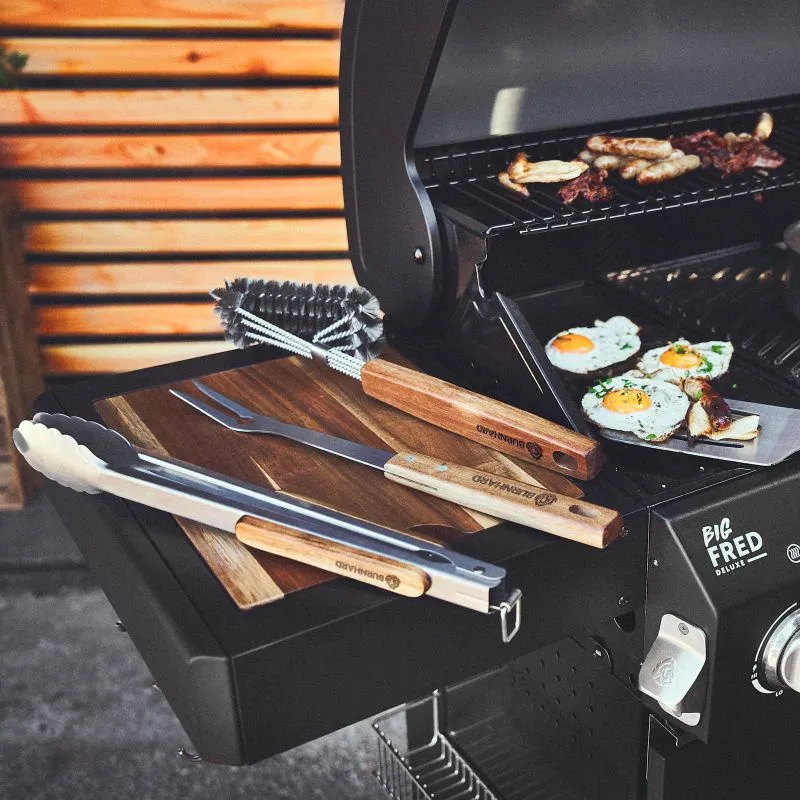 BURNHARD Akazienholz Grillbesteck