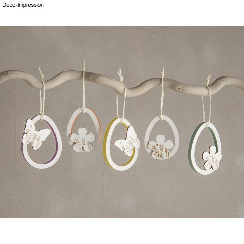 Holzstreuteile Floral Bunt