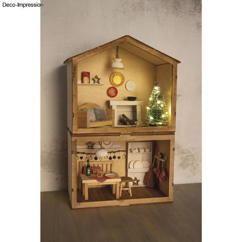Holzbausatz Mini Wohnhaus 13 tlg.