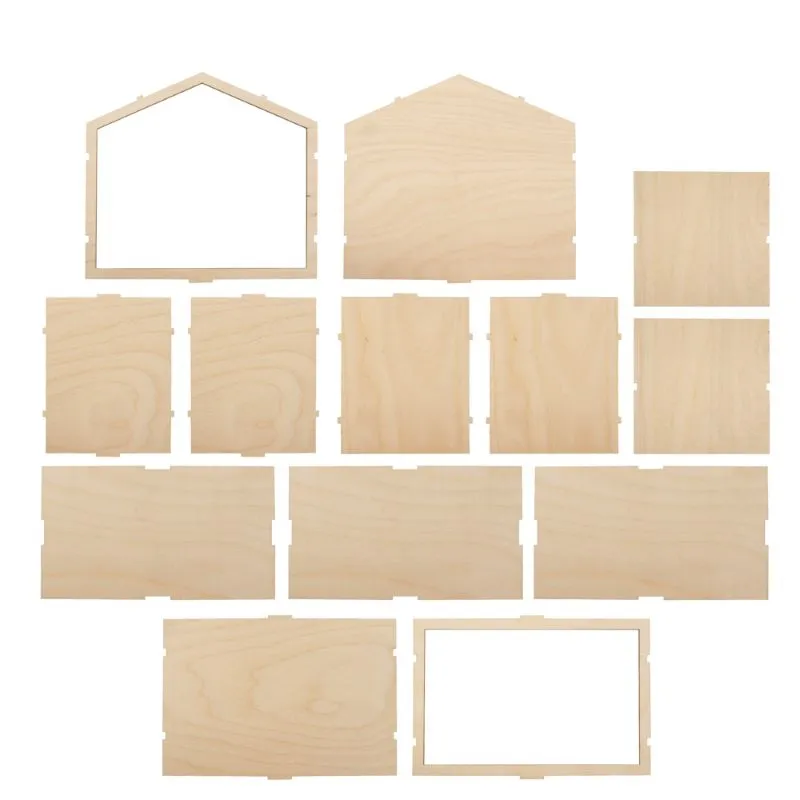 Holzbausatz Mini Wohnhaus 13 tlg.