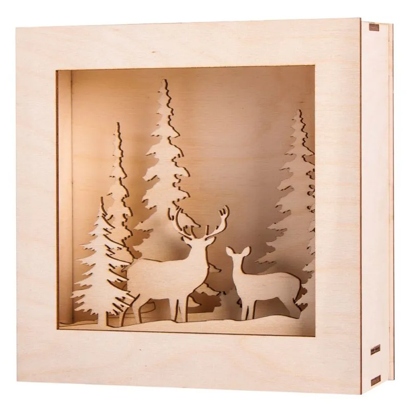 Holzbausatz 3D-Motivrahmen Winterland