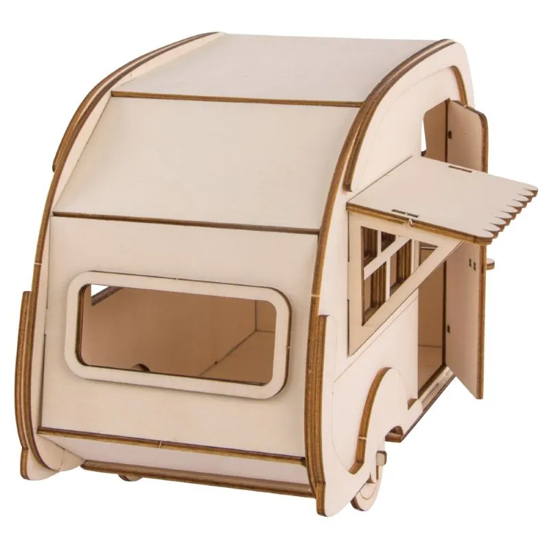Holzbausatz 3D Wohnwagen, FSC 100%