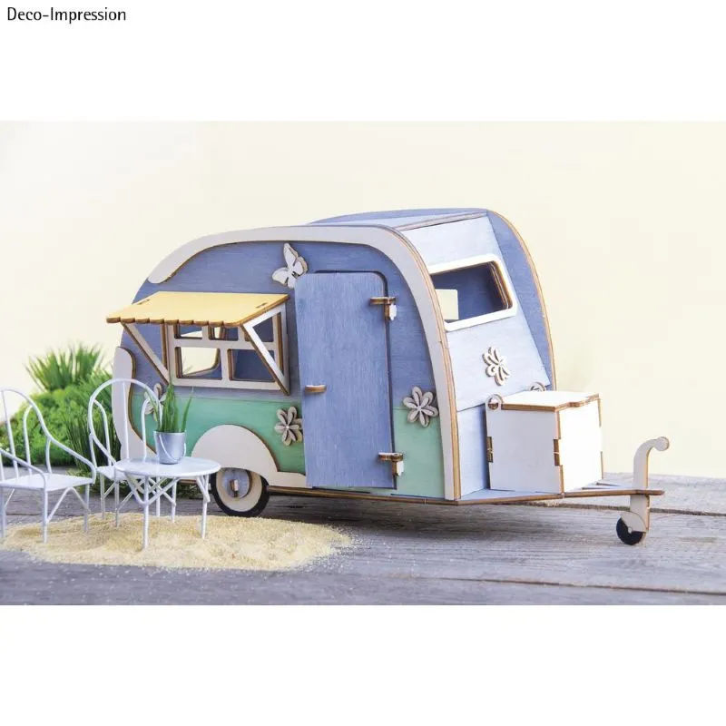 Holzbausatz 3D Wohnwagen, FSC 100%