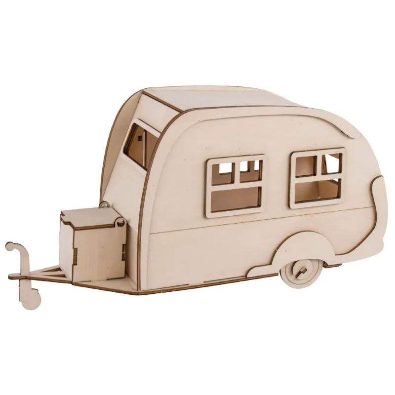 Holzbausatz 3D Wohnwagen, FSC 100%