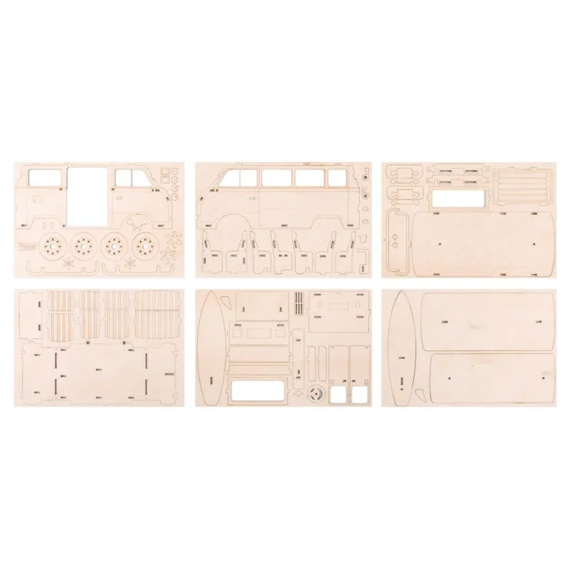Holzbausatz 3D Campingbus, FSC 100%