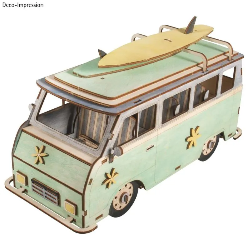 Holzbausatz 3D Campingbus, FSC 100%