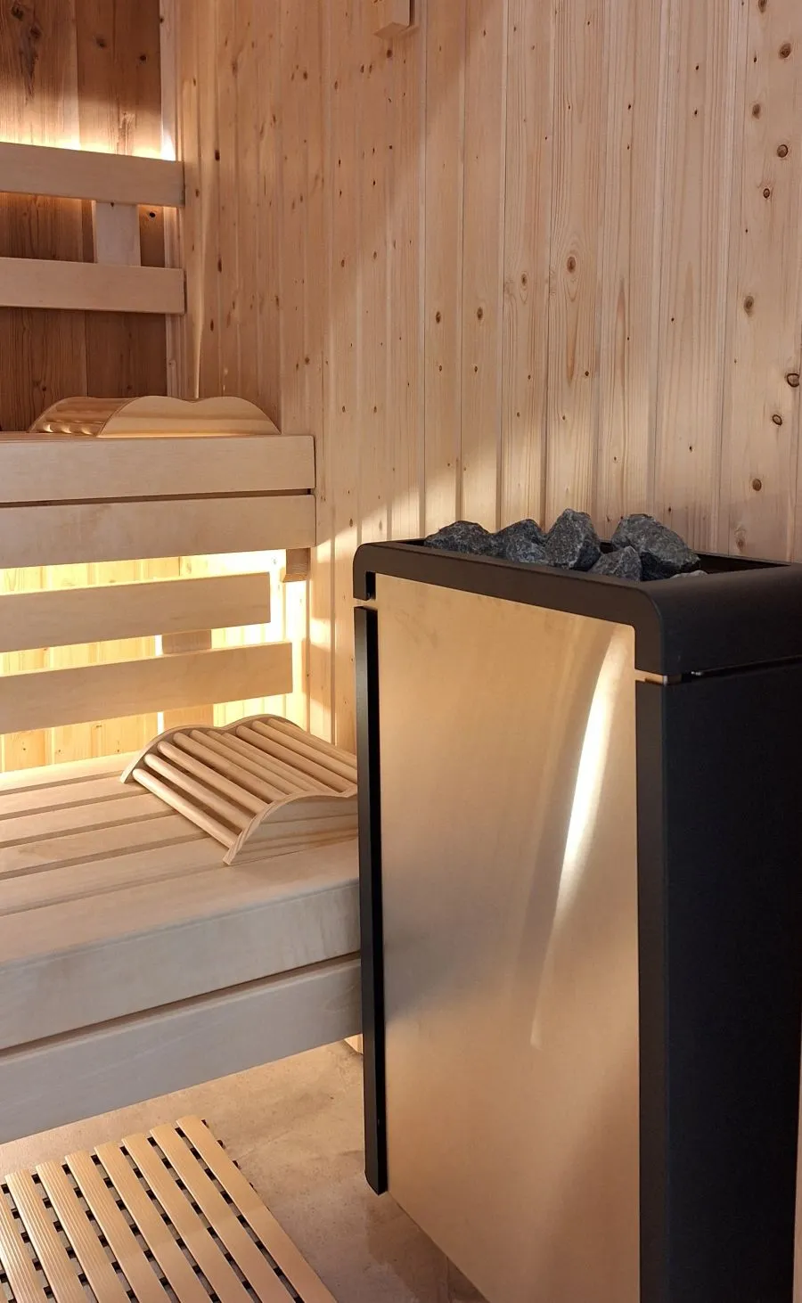 Sauna-Kabine nach Mass gebaut