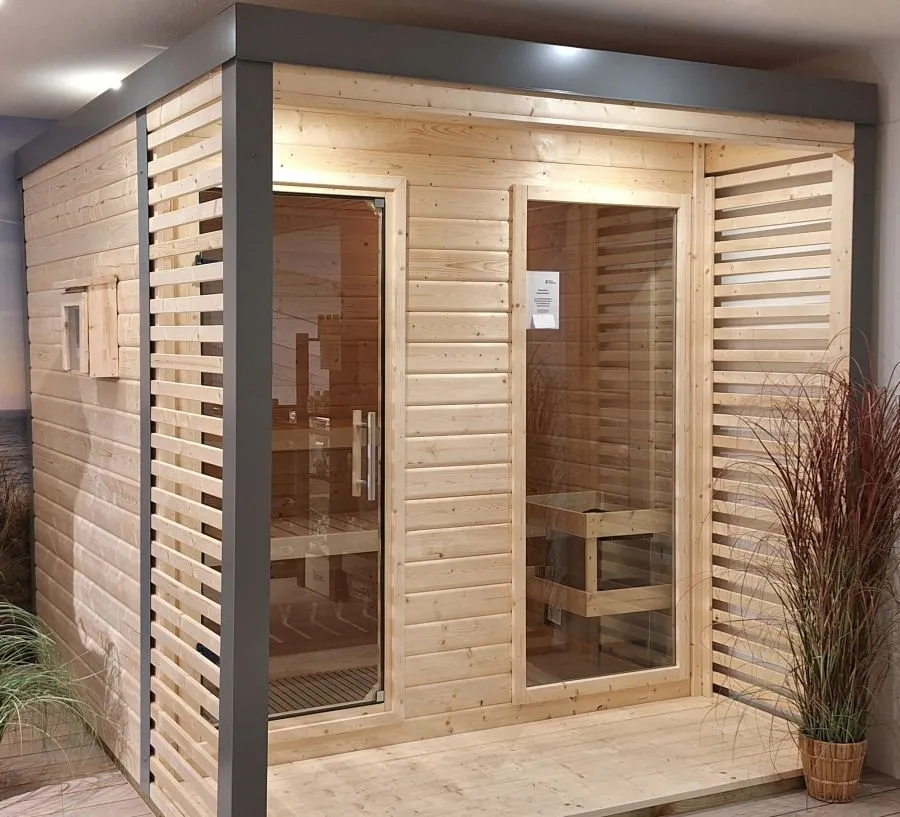 Massivholzsauna "Schwarzwald 2"