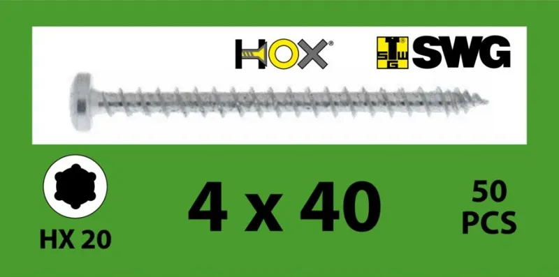 \\SW-AG\AllgeierSchoedel\Bilder Onlineshop\SWG_Produktdaten_Holz_Schoedel-2025-10-23\HOX\PanHead A2\gr&uuml;n VZ HOX\4x 40 mm HOX PanHead VZ_50-1.jpg